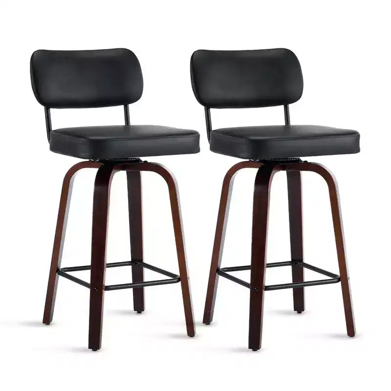 360 Swivel Counter Height Bar Stools Set of 2