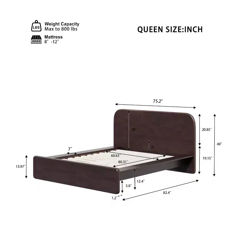 Christopher Knight Home Taro Modern Wooden Platform Bed Frame with Rounded Headboard