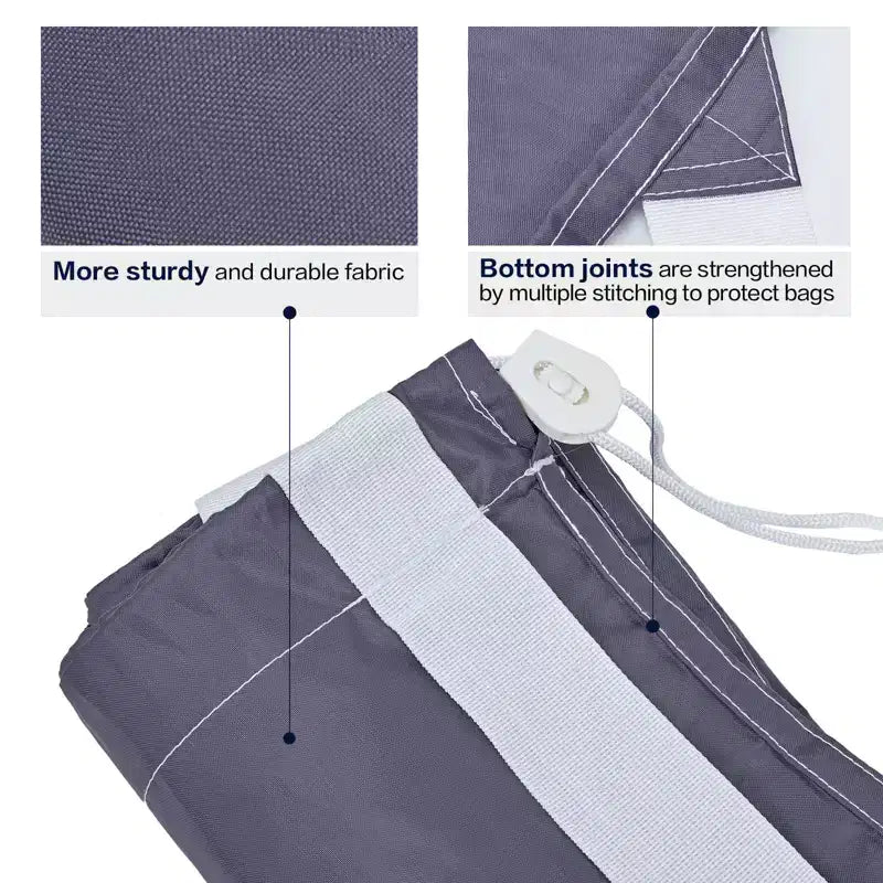 Narwey 2 Pack XL Nylon Laundry Bag with Strap, Large Dirty Garments Organizer