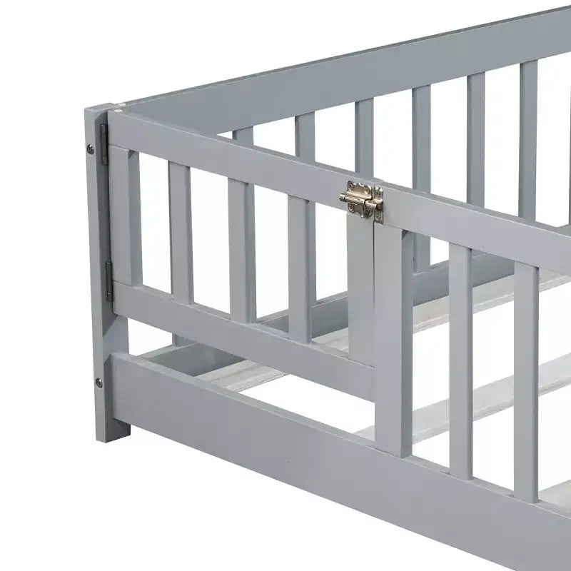 MAYEERTY King Bed Frame Noise-Free Design No Box Spring Needed Heavy-Duty Metal