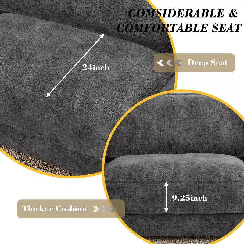 Dyonery Cloud Modular Sectional Sofa Couch with Ottomans,L/U-Shaped Couch,Minimalist Wide Deep Seat Comfy Convertible Couches for LivingRoom