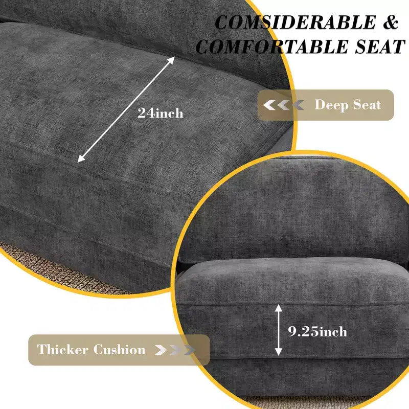Dyonery Cloud Modular Sectional Sofa Couch with Ottomans,L/U-Shaped Couch,Minimalist Wide Deep Seat Comfy Convertible Couches for LivingRoom