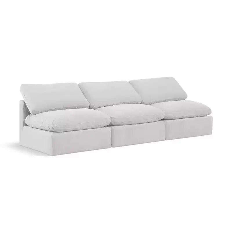 Meridian Furniture Indulge Cream Velvet Modular Sofa