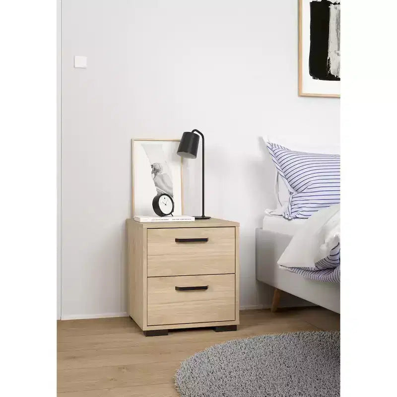 Tvilum, Sofia 2 Drawer Nightstand, Jackson Hickory