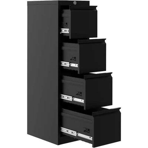 4-Drawer Lockable File Cabinet, Heavy Duty Metal, Vertical Storage for Letter/Legal/A4/F4, Secure Office Organizer for Home Office