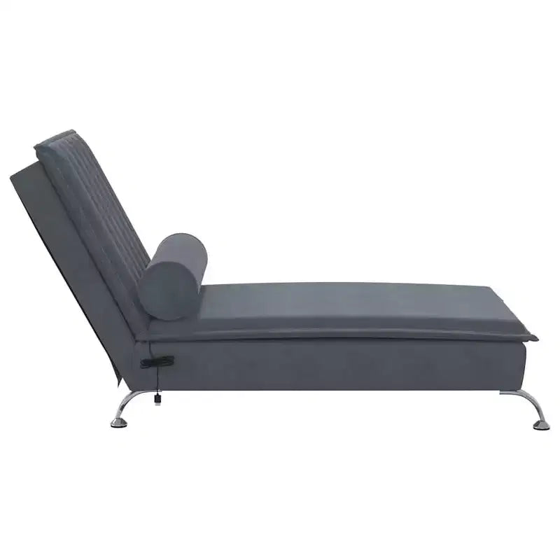 vidaXL Massage Chaise Lounge Dark Grey