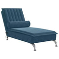 vidaXL Massage Chaise Lounge Dark Grey