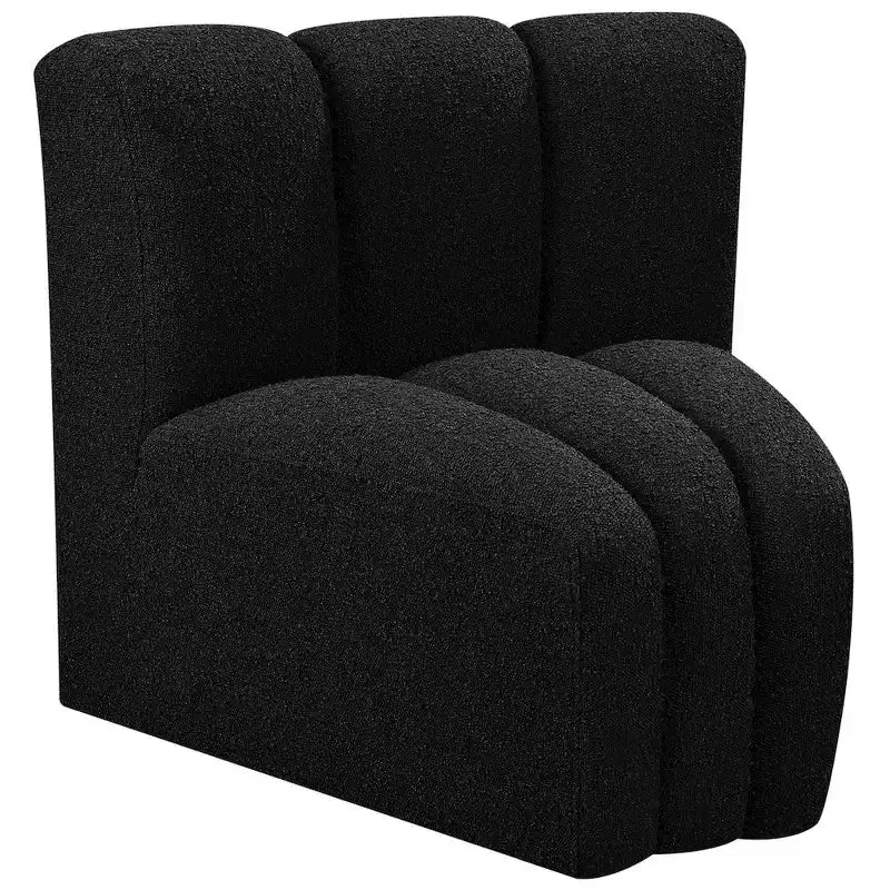 Meridian Furniture Arc Boucle Fabric Curved Corner Chair