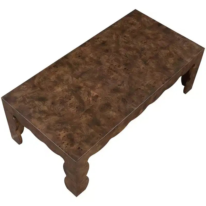 Meridian Furniture Vassa Brown Burl Veneer Coffee Table